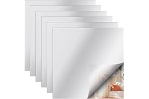 ZALIR 6 Pcs Two Way Acrylic See Through Mirror Sheet, Acrylic Mirror for DIY Infinity Tunnel Illusion, Magic Project, DIY Art