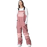 Women and Mens Snow Bibs Adjustable Overalls Pants Wear-resistant Bib Hiking Climbing Insulated Ski Pants
