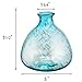 Mkono Blue Bud Vase Glass Wedding Flower Vase Hand Blown Art for Home Decor