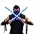 Mememall Fashion Ninja Light Up LED Sword Sticks Sounds Halloween Costume Toys Deluxe Lot Samurai