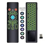 Mini Wireless Keyboard, Wechip Air Remote Control T6 Touchpad with Colorful Backlit for Android TV Box/PC/Smart TV/Projector/HTPC/IPTV/Pad and More Devices