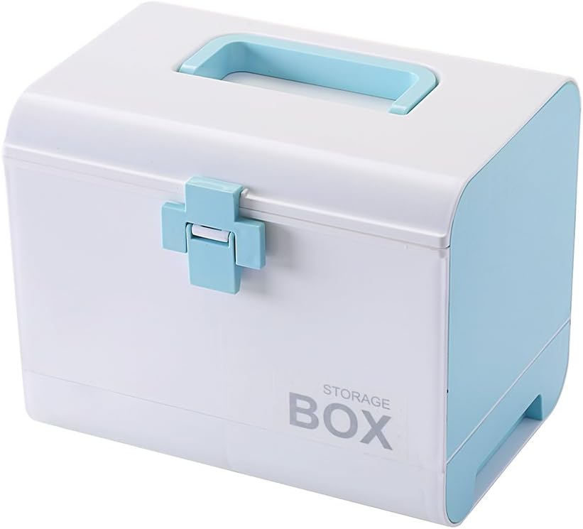 IMPR3·TREE Plastic Child Proof Security Storage Box Organizer Medicine Box Family Emergency Kit (Pink): Kitchen & Dining