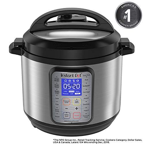Instant Pot DUO Plus 60, 6 Qt 9-in-1 Multi- Use Programmable Pressure Cooker, Slow Cooker, Rice Cooker, Yogurt Maker, Egg Cooker, Sauté, Steamer, Warmer, and Sterilizer
