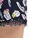 Allegra K Women's Summer Shorts Floral Printed Lace Trim Elastic Waist Beach Shorts X-Large Blue-Feather