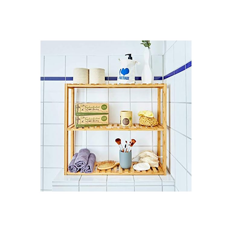 Comprar bambuswald© Estantería de Pared Hecho de 100% bambú ǀ Estante