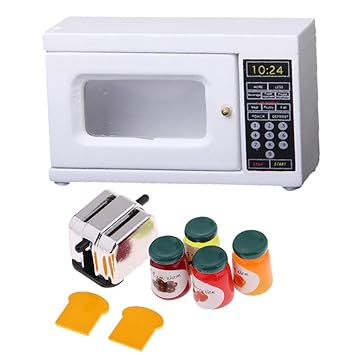 Amazon.es: CUTICATE 1/12 Dollhouse Miniatura Cocina Microondas ...