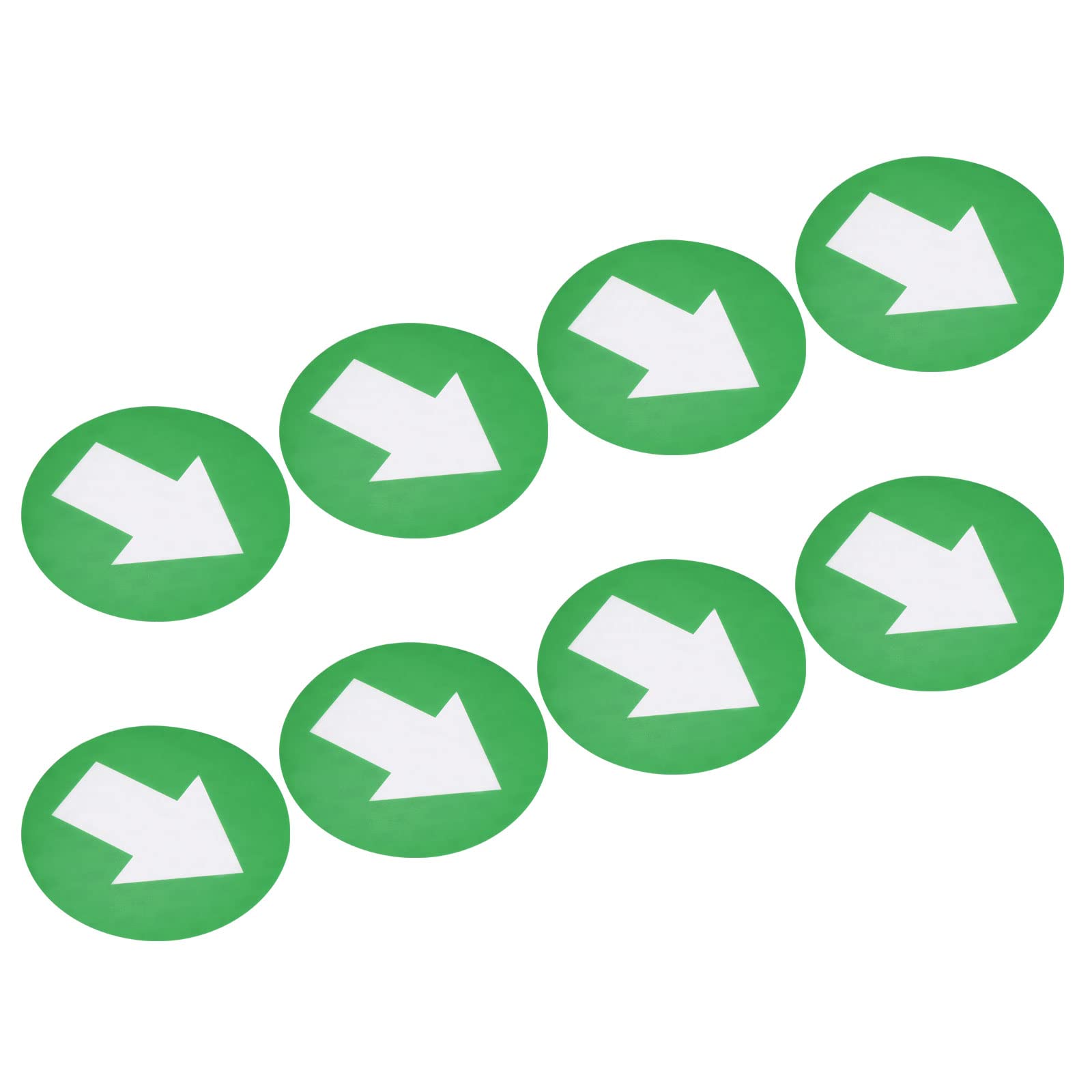 PATIKIL Enter Sign with Arrow 6 Inch, 8 Pack Round Green Entry Symbol with White Arrow for Supermarket Wall Direction