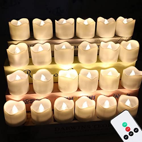 Topstone Remote Controlled Led Tea Lights,Flameless Candles with Timer