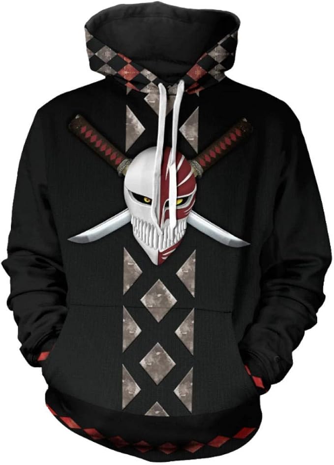 GAMESBD Bleach Kurosaki Anime Pullover Hoodie Men Hooded Sweater 3D