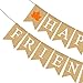 Jute Burlap Happy Friendsgiving Banner with Maple Leaves Fall Friends Gather Party Decoration