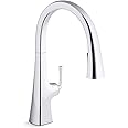 Kohler 22068-WB-CP Graze Touchless Smart Voice Control, Kitchen Sink Faucet Konnect, Polished Chrome