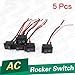 uxcell® 5pcs On/off Wired Rocker Switch