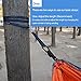 HONEST OUTFITTERS Single Camping Hammock with Hammock Tree Straps,Portable Parachute Nylon Hammock for Backpacking Travel Orange/Grey 55