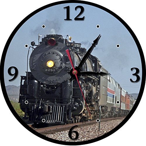ATrains Santa Fe Railway 3751 Round Clock Home & Kitchen