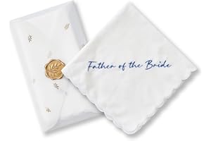 TRULIVA Mother of the Bride Gifts, Father of the Bride Gifts, Wedding Gifts, Wedding Handkerchief for Bride, Something Blue