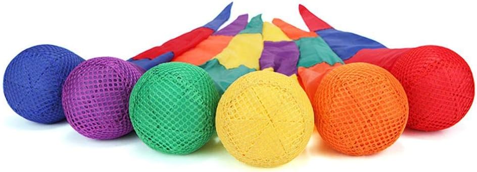 Kids Sports Catch Tail Foam Balls Silks Rainbow Comet Assorted Colors, Soft Wake Planet Kindergarten Children's Sports Early Education Sense Equipment Throw Sandbag Game Outdoor Teaching Aid - 3Pcs