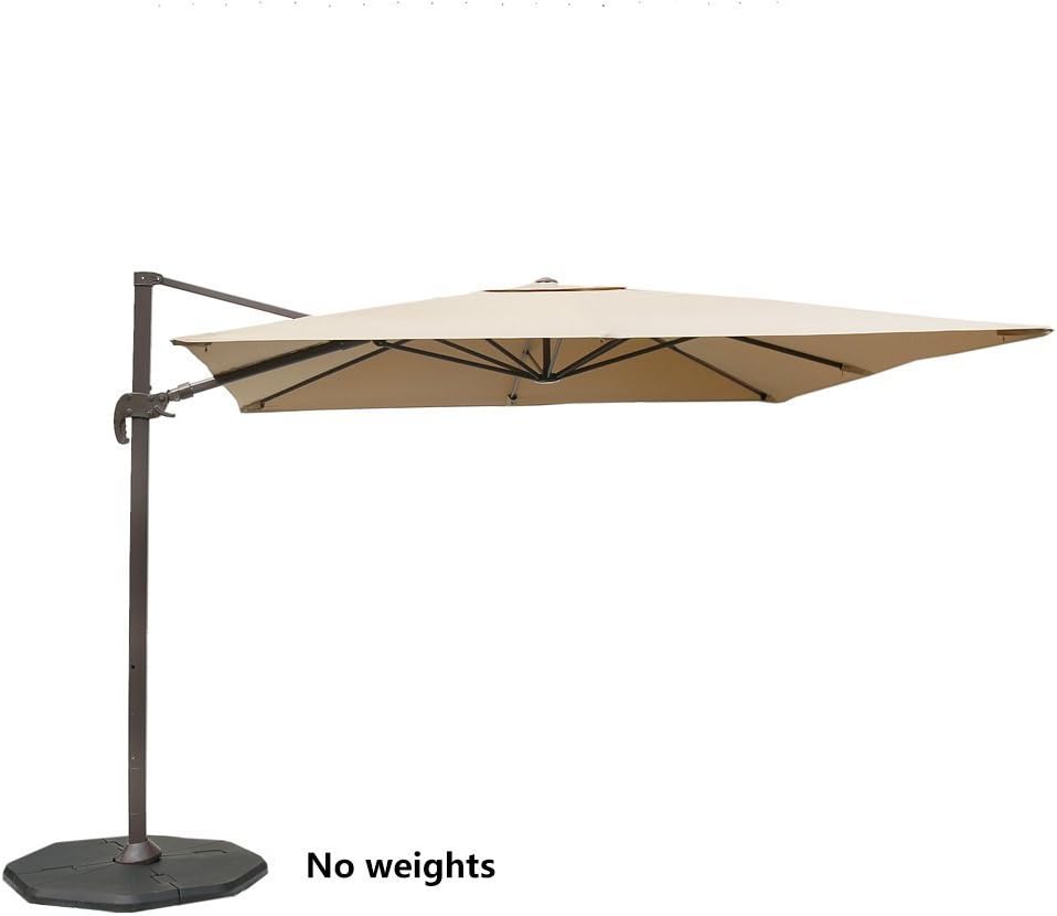 Le Papillon 11 Feet Cantilever Umbrella Hanging Offset Patio Umbrella Rectangular With Cross Base Beige Amazon Co Uk Garden Outdoors