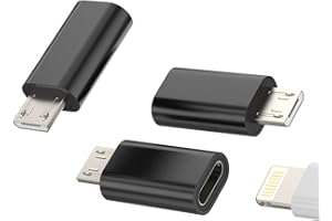 ZOYUZAN Micro USB Male to Lightning Female 3 Pack Charging Adapter Compatible with Galaxy S6 Edge S7 Active Nexus note 5 LG Android Power Charge Cable Port Converter for iPhone 12 7 8 plus X Ipad Cord