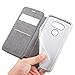 Feitenn LG G5 case Premium Leather PU Wallet View Window Flip Smart Case Stand Kicstand Card Holder Magnetic Closure TPU Bumper Full Cover case for LG G5 (Gray)
