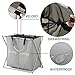 Double Laundry Hamper With Waterproof Bags ,Folding X-frame 2 Sections Dirty Laundry Basket for Apartment Home College Use