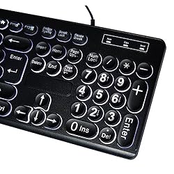 MCSaite Wired Backlit USB Keyboard - 104 Keys