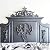 Ekena Millwork ONL13X05X01NA 13 3/4-Inch W X 5 1/2-Inch H X 1-Inch P Nadia Decorative Rose Center with Scrolls Onlay