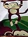 Monkey Bathroom Decor - Monkey Shower Curtain with 12 Shower Hooks,66x72