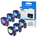 SuperInk 6 Pack Combo Pack Compatible for DYMO LetraTag 91330 91331 91332 91333 91334 91335 Plastic Label Tape (1/2 Inch x 13 Feet 12mm x 4m) use in Dymo LetraTag Plus LT100H LT100T QX50 Label Maker primary