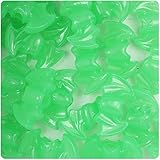 BEADTIN Green Glow 25mm Halloween Bat Pony Beads (24pc)