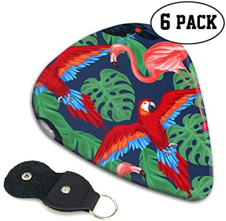 LBZJTBP Tropical Birds Thin Guitar Picks Ukulele Guitar Shrapnel- Unique Accessory for Guitar Player