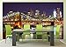 Large Photo Wallpaper – Brooklyn Bridge at Night – Picture Decoration New York City Skyline Illuminated Skyscraper Street USA Image Decor Wall Mural (132.3x93.7in - 336x238cm)