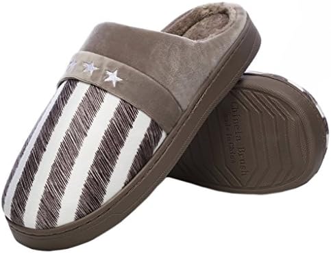 Sanhou Women Men Winter House Cosy Slippers (XX-Large/13-14B(M) US, Brown)