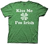 St Patrick's Day Kiss Me I'm Irish Mens Green Heather T-shirt