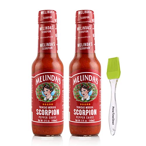 Melinda's Trinidad Scorpion Pepper Hot Sauce 5 oz (2 Pack) with Prime Time Direct Silicone Basting Brush in a PTD Sealed Bag - Thumbnail 2