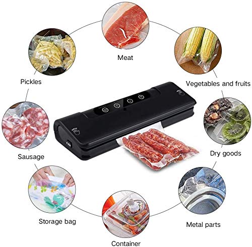 vakuumiergerät Vakuumierer Maschine, automatische Nahrungsmittel Sealer for Lebensmittel-Retter w / Starter Kit | LED… – Bild 3