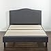 Zinus Anne Upholstered Detail Stitched Scalloped Platform Bed / Mattress Foundation / Easy Assembly / Strong Wood Slat Support, Queen