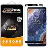 (2 Pack) Supershieldz for Nokia 9 and Nokia 9 PureView Tempered Glass Screen Protector, (Full Screen Coverage) Anti Scratch, Bubble Free (Black)