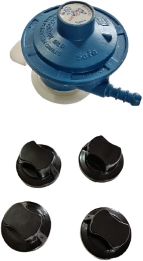 Kitchen Palace Aluminium Gas Adapter Regulator for Stove and Geyser , Regular Size , Blue