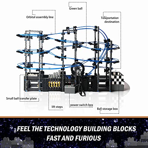 Addshiny Educational Marble Run Assembly Line Building Set ,Run Ball