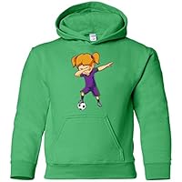Weezag Soccer Hoodie for Girls Men Women Cute Funny Dabbing Dance Soccer Hoodie(Irish Green, Kids 10-12/Youth M)