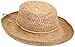 Scala Women's Crocheted Packable Raffia Hat,Natural,55cm
