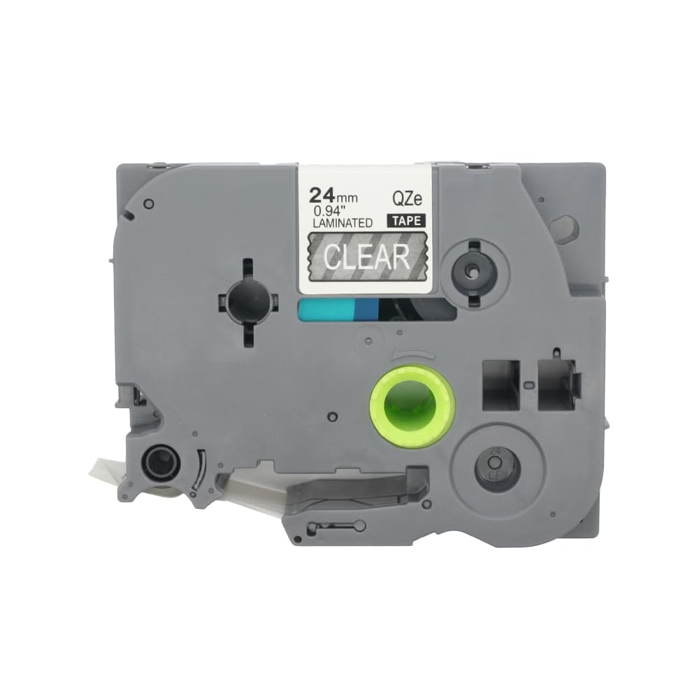 BROVACS 1 Pack White on Clear Laminated Label Tape Compatible for Brother P-Touch Label Printer TZ 155 TZe 155 24mm 1" OPA4155