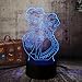 Frozen 3D LED Night Light Elsa Queen Anna Girl Princess Gift Cartoon Figure Desk Table Lamp Flash Gadget Decor Bedroom for Kids Gift(Elsa Anna)