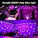 Party Lights Disco Ball, 5W RGBWP LED Magic Crystal Rotating 7 Colors Mini Strobe Light DJ Lighting Sound Activated Stage Lights for Christmas Home Party Supplies