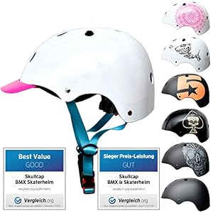 Skull-C Skateboard & Bicycle Helmet I for Kids & Adults I BMX e-scooter Inline Skates Bicycle Scooter