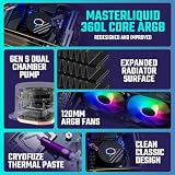 Cooler Master MasterLiquid 360L Core ARGB CPU Liquid Cooler Dual Chamber Gen S view 2