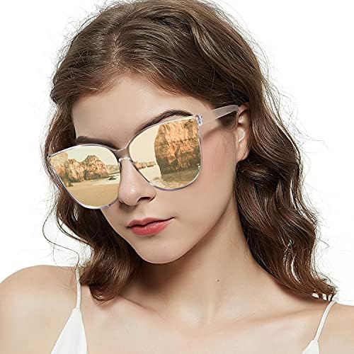 LVIOE Cat Eyes Sunglasses for Women, Polarized Oversized  display picture 1