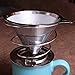 Khaw-Fee SST1 Pour Over Coffee Dripper - Permanent, Reusable Stainless Steel Pour Over Microfilter and Stand - Paperless - Single Serve Cup - Portable - Enjoy Full Bodied Coffee at Home or Work (1)