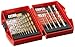 MIBRO 871490 Titanium Coated Extra Life Drill Bit and Super Masonry Drill Bit Set, 17 Pieces