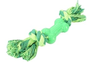 Pet Chew Rope Toys, Bone Shape Pet Dog Toy Plastic Simple Durable Braided Cotton Rope Toys for Pet Dog Teeth Cleaning for Sma